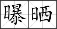 曝晒:曝晒造句